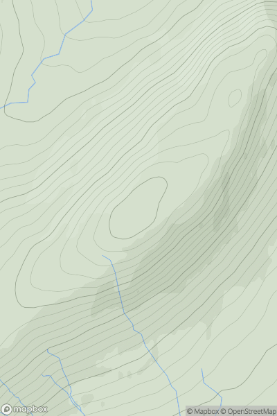 Thumbnail image for Beinn Bheag [Loch Leven to Rannoch Station] showing contour plot for surrounding peak